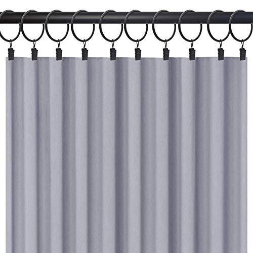 WeeksEight 20 Pack Black Curtain Rings with Clips, Curtain Hooks Hangers Clip Rings for Hanging Drapes Bows Hat, Drapery Rings 1.77 in I D, Fits up to 1.5 in Diameter Curtain Rod. - Image 5
