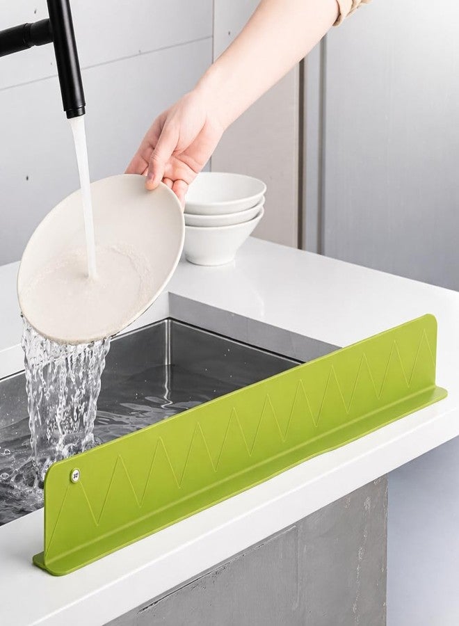 HOYEHOLA Silicone Sink Splash Guard 40 CM for Indian Kitchens | Medium Length Anti-Splash Water Control Strip with Strong Suction Cups | Reusable Sink Edge Guard for Standard Kitchen & Bathroom Sinks - Image 1