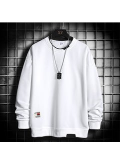 Generic Mens Casual Sweatshirt Autumn Winter Crewneck Long Sleeve Tee Y100-yellow  - Image 4