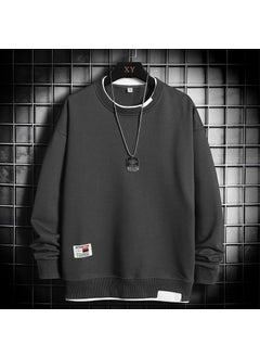 Generic Mens Casual Sweatshirt Autumn Winter Crewneck Long Sleeve Tee Y100-yellow  - Image 3