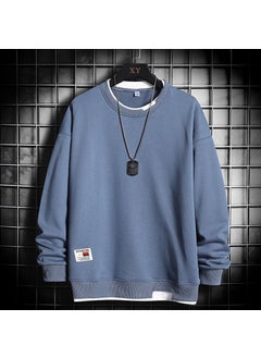 Generic Mens Casual Sweatshirt Autumn Winter Crewneck Long Sleeve Tee Y100-yellow  - Image 5