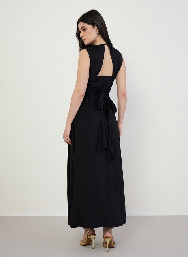 Styli Women Black Sleeveless Maxi Dress - Image 5