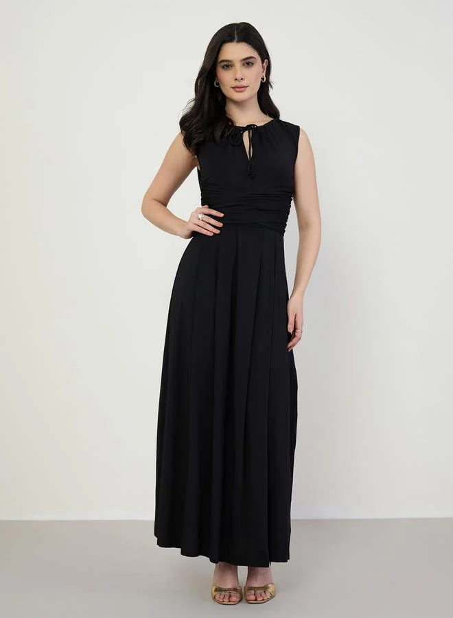 Styli  Women Black Sleeveless Maxi Dress for Women | Best Price UAE