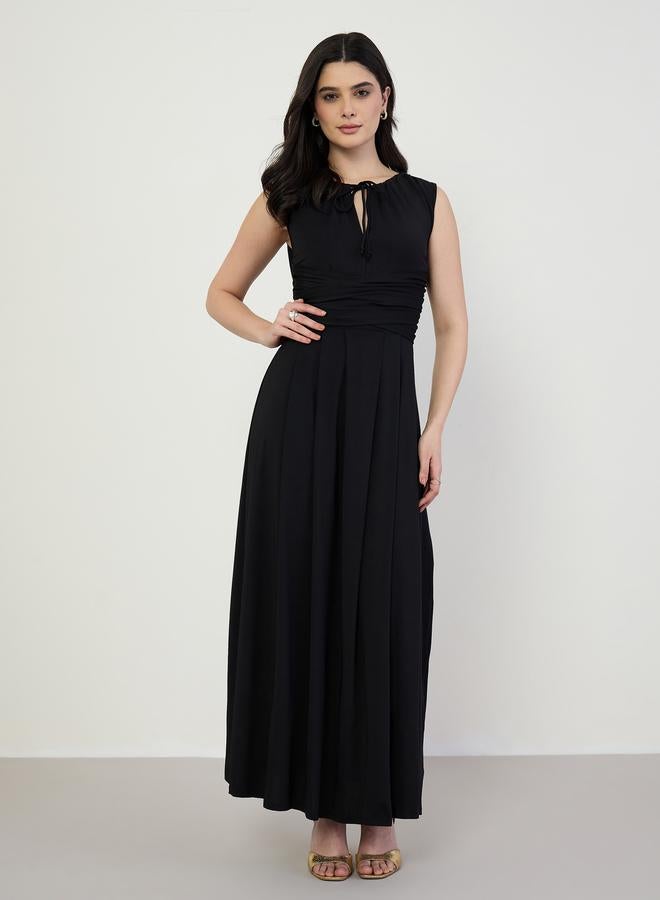 Styli Women Black Sleeveless Maxi Dress - Image 3