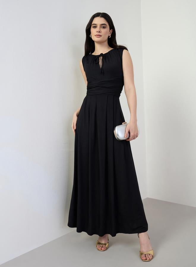 Styli Women Black Sleeveless Maxi Dress - Image 1