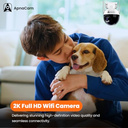 ApnaCam WiFi Dome PTZ Wireless CCTV Camera | Alarm | Motion Alert | Color Night Vision Camera | SD Card Support | Two-Way Audio | 360° Pan & Tilt | Outdoor Security Camera - Image 5