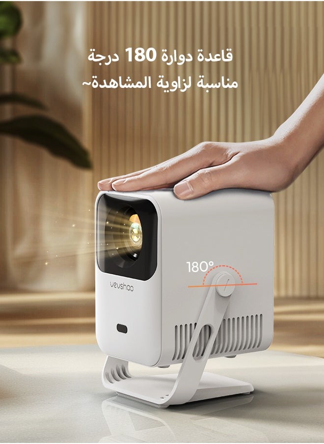 فيشاو جهاز عرض ذكي VEVSHAO A15، شاشة عرض واي فاي تعمل بنظام أندرويد 13.0، جهاز عرض لاسلكي بزاوية 90 درجة، جهاز عرض سينمائي منزلي، حماية للعين  - Image 3