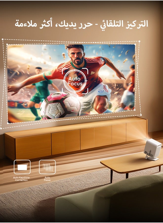 فيشاو جهاز عرض ذكي VEVSHAO A15، شاشة عرض واي فاي تعمل بنظام أندرويد 13.0، جهاز عرض لاسلكي بزاوية 90 درجة، جهاز عرض سينمائي منزلي، حماية للعين  - Image 5