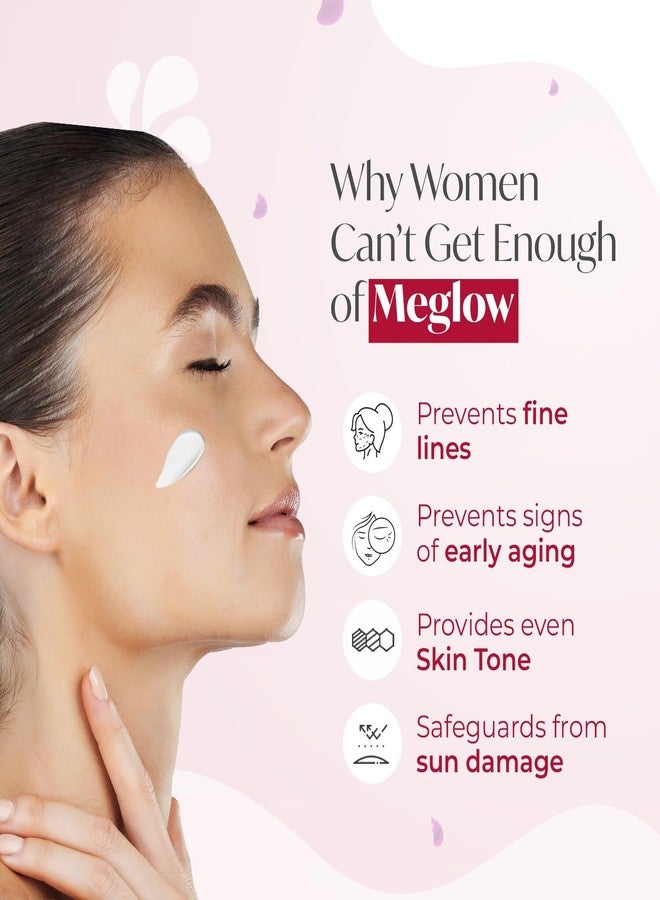 Meglow by Leeford | Skin Brightening Moisturizer Cream for Women| Hydrates, Repairs, Radiates | Reduces Dark Spots, Melanin, Melasma | Prevents Pigmentation | Evens Skin Tone Pack of 2 (50g each) - Image 2
