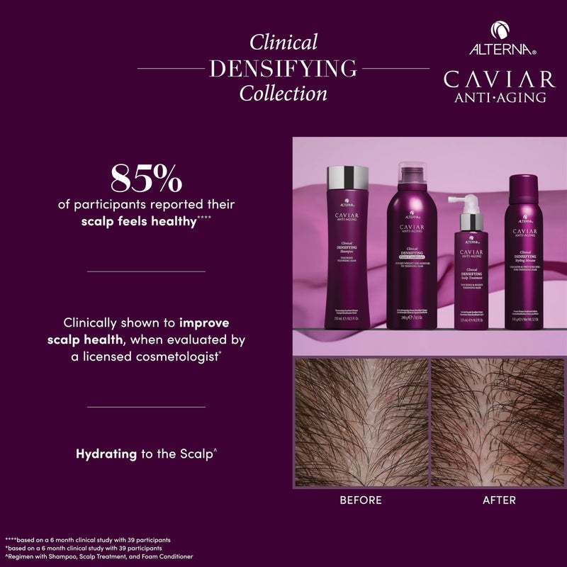 Alterna Haircare CAVIAR Anti-Aging Clinical Densifying Shampoo 8.5 Fl Oz | For Fine, Thinning Hair | Thickens Hair, Protects Scalp | Sulfate Free - Image 2