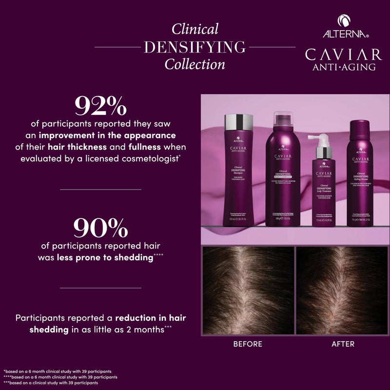 Alterna Haircare CAVIAR Anti-Aging Clinical Densifying Shampoo 8.5 Fl Oz | For Fine, Thinning Hair | Thickens Hair, Protects Scalp | Sulfate Free - Image 3