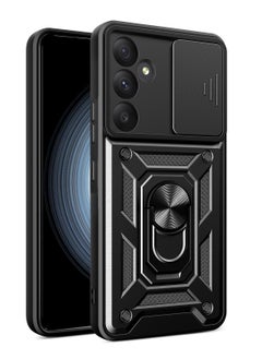 Generic Case Cover Shockproof Windows Protective Case with Camera Protection and Metal Ring Compatible with Samsung Galaxy A54 (Black)  - Image 1