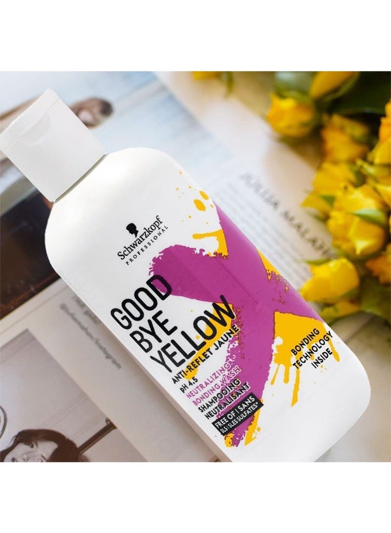 Schwarzkopf GoodBye Yellow Shampoo 310g with Vegan Formula to Gently Neutralise Yellow Undertones, Counteract Cool Tone Colour Fade and Prolong Cool Tone Luminosity in between Salon Visits, Free of SLS/SLES - Image 3