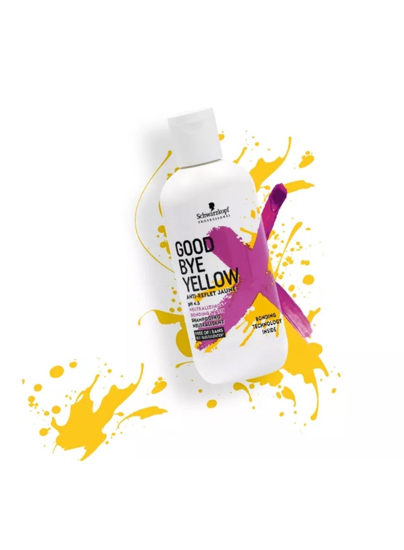 Schwarzkopf GoodBye Yellow Shampoo 310g with Vegan Formula to Gently Neutralise Yellow Undertones, Counteract Cool Tone Colour Fade and Prolong Cool Tone Luminosity in between Salon Visits, Free of SLS/SLES - Image 1