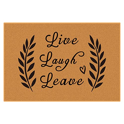Assaoy Live Laugh Leave Door mat, Funny Funny Doormat,Durable Mat Low Profile Floor Mat Non Slip Mats,Indoor Outdoor Door Rugs Easy to Clean Entry Shoe Mats for Entryway Patio High Traffic Areas Home Decora - Image 4