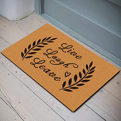 Assaoy Live Laugh Leave Door mat, Funny Funny Doormat,Durable Mat Low Profile Floor Mat Non Slip Mats,Indoor Outdoor Door Rugs Easy to Clean Entry Shoe Mats for Entryway Patio High Traffic Areas Home Decora - Image 3