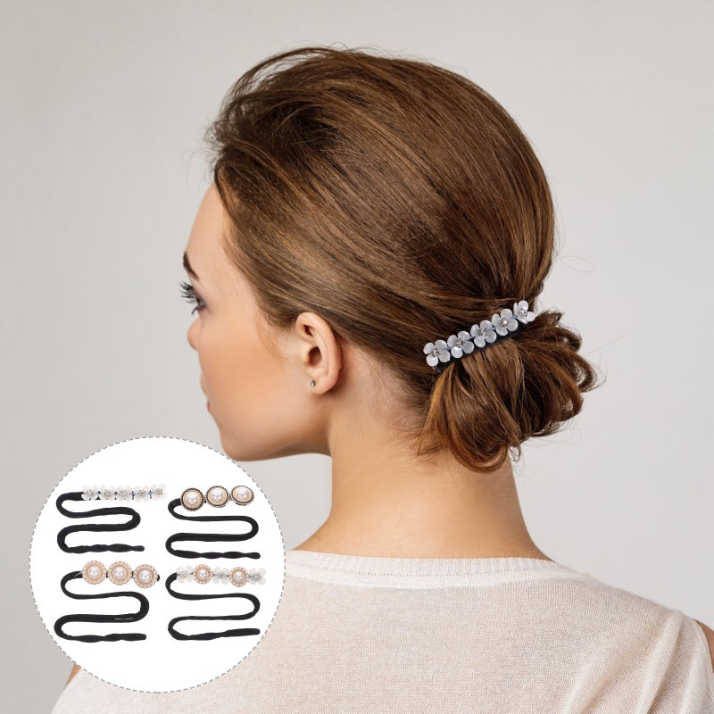 4pcs Hair Styling Bun Vintage Hair Bun Shaper Hair Styling Tool - Image 5