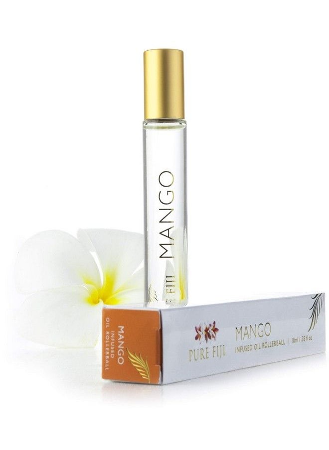 Pure Fiji Infused Oil Rollerball Essential Oil Roller Pure Travel Essentials Natural Oils Roll Onfor Aromatherapy Kids Children Adults Mango 0.33Oz  - Image 1