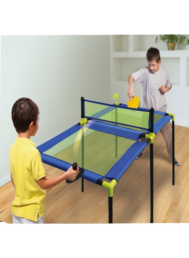 Hostfull Hostful 2-in-1 Foldable Table Tennis Set – Portable Mid-Size Ping Pong Table for Solo Training & 2-Player Games – Indoor & Outdoor Professional Practice Table with 2 Rackets and 2 Balls - Image 3