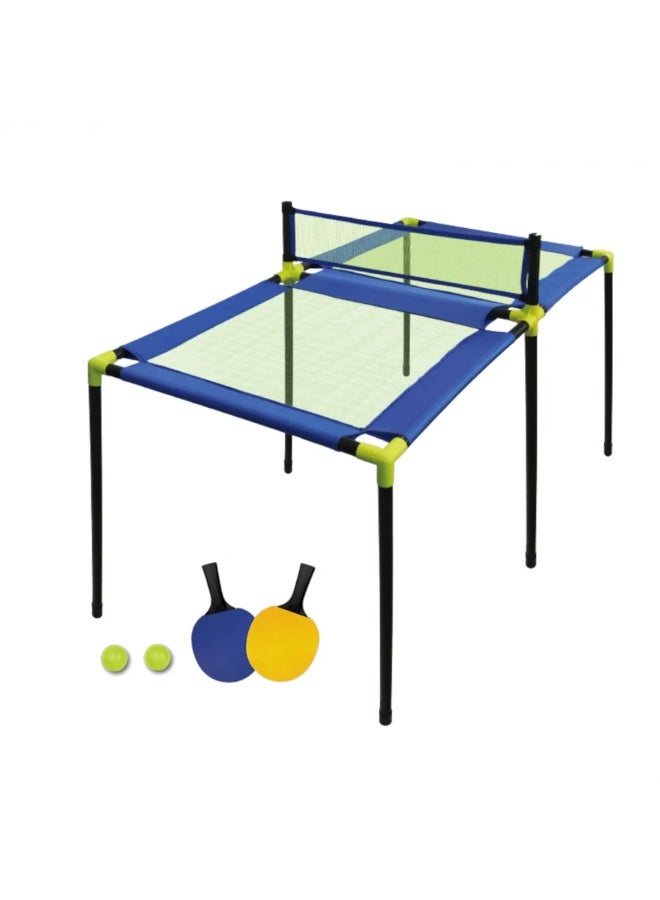 Hostfull Hostful 2-in-1 Foldable Table Tennis Set – Portable Mid-Size Ping Pong Table for Solo Training & 2-Player Games – Indoor & Outdoor Professional Practice Table with 2 Rackets and 2 Balls - Image 1