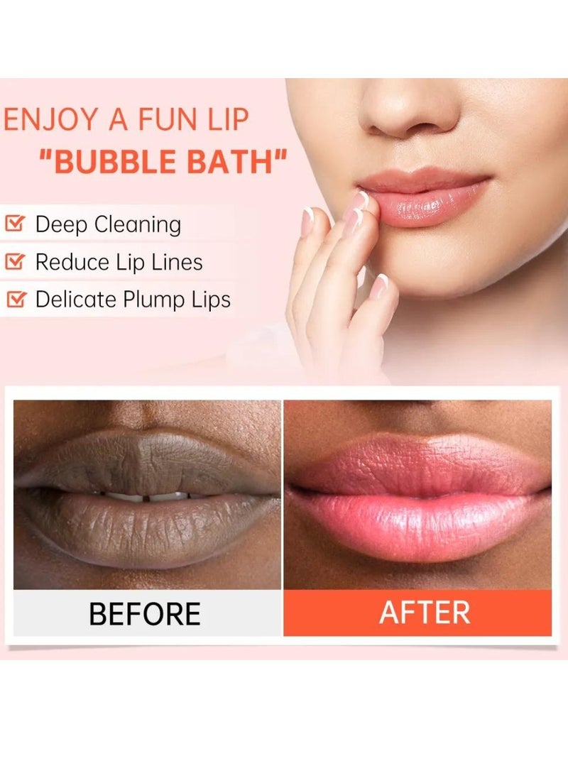 JoyPretty قناع 4 في 1 للعناية بالشفاه متعدد التأثيرات مع بابايين الأعشاب البحرية وفيتامين ب5 للشفاه الجافة قناع تكبير الشفاه بلسم الشفاه للنساء والرجال بلسم الشفاه الملون ملمع الشفاه قناع الشفاه الفقاعي الزيتي 8 جرام  - Image 2