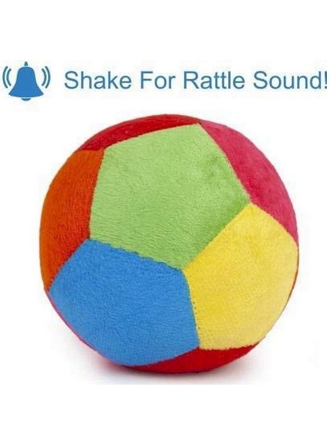 Hooper® Soft Plush Baby Ball with Rattle Sound - Crawling Baby Toy, Musical Toys, Soft Rattles for 0-6 Months, for Kids Upto 5 Years, Size 11 cm - Image 3
