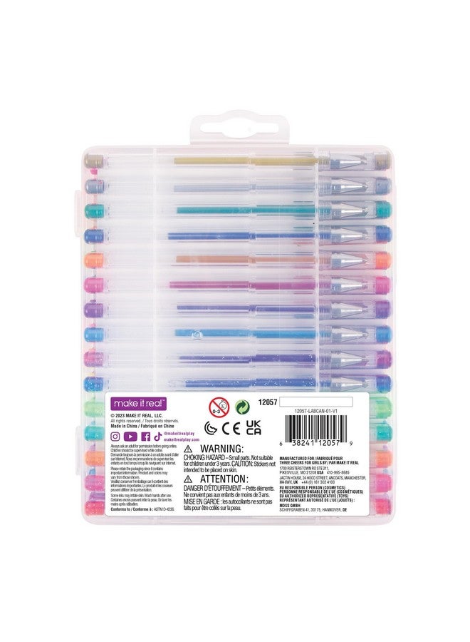 3C4G: 30 Scented Gel Pens - w/ 2 Color-in Snack Themed Sticker Sheets, 30 Different Vibrant Colors, Writing & Drawing, Three Cheers for Girls, Ages 6+ - Image 4
