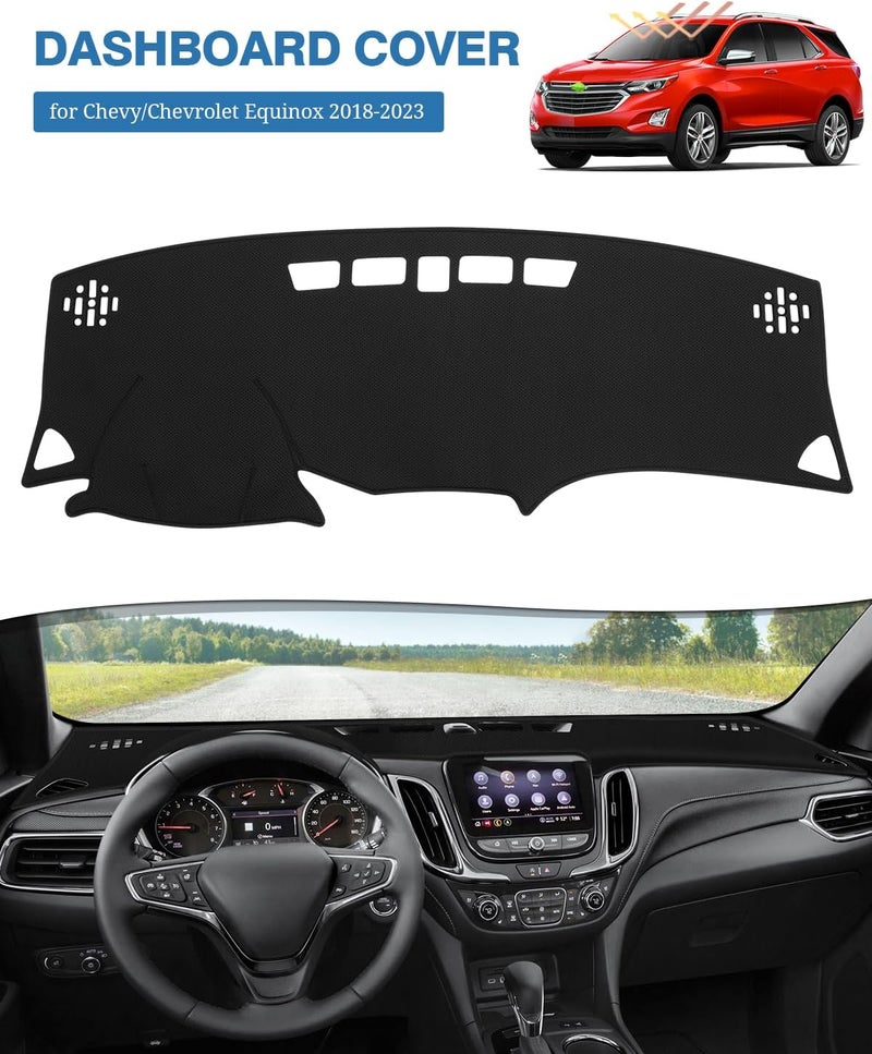FIILINES Dash Cover Compatible with Chevy/Chevrolet Equinox 2018-2023 Dashboard Mat Cover Equinox Accessories Sunshade Nonslip Mesh Protector No Glare - Image 2