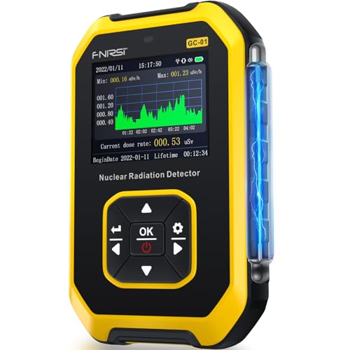 FNIRSI Geiger Counter Nuclear Radiation Detector - FNIRSI Radiation Dosimeter with LCD Display, Portable Handheld Beta Gamma X-ray Rechargeable Radiation Monitor Meter, 5 Dosage Units Switched - Image 1
