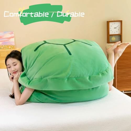 BXEBUI 51 Inch Wearable Turtle Shell Pillows Weighted Stuffed Animal Costume Plush Toy Funny Dress Up, Gift for Kids Adults (51 in) - Image 5