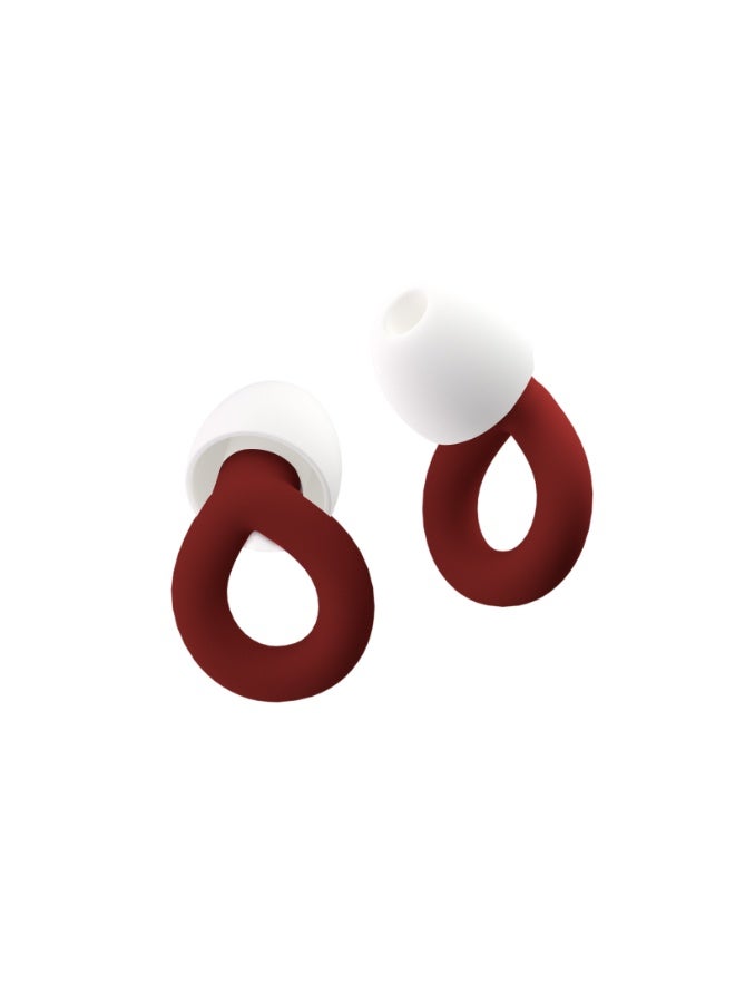 Silicone Ear Plugs for Noise Reduction, Reusable Ear Plugs for Sleeping Noise Cancelling, Concerts, Motorcycle, Travel & Hearing Protection NRR 33dB - 8 Ear Tips in XS/S/M/L Red - Image 1
