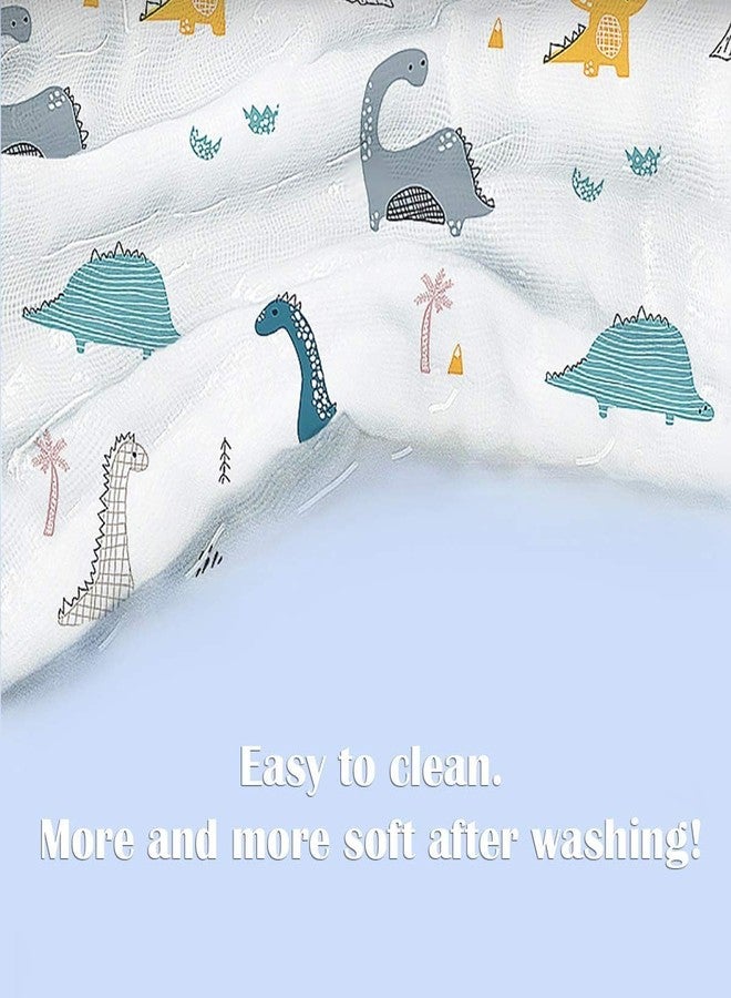 LUVINA Extra Soft Muslin Cotton Burping Towels for Newborn Baby, 6 Layers Muslin Cloth Hankies, Washcloth, Reusable Napkins for Baby Face Towels (3, 25 x 50cm (Multi Color)) - Image 3