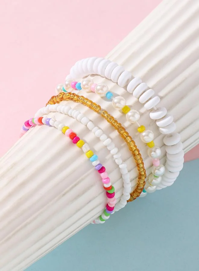 تايك تو Pack of 5 - Girls Multi-Color Beaded Bracelet