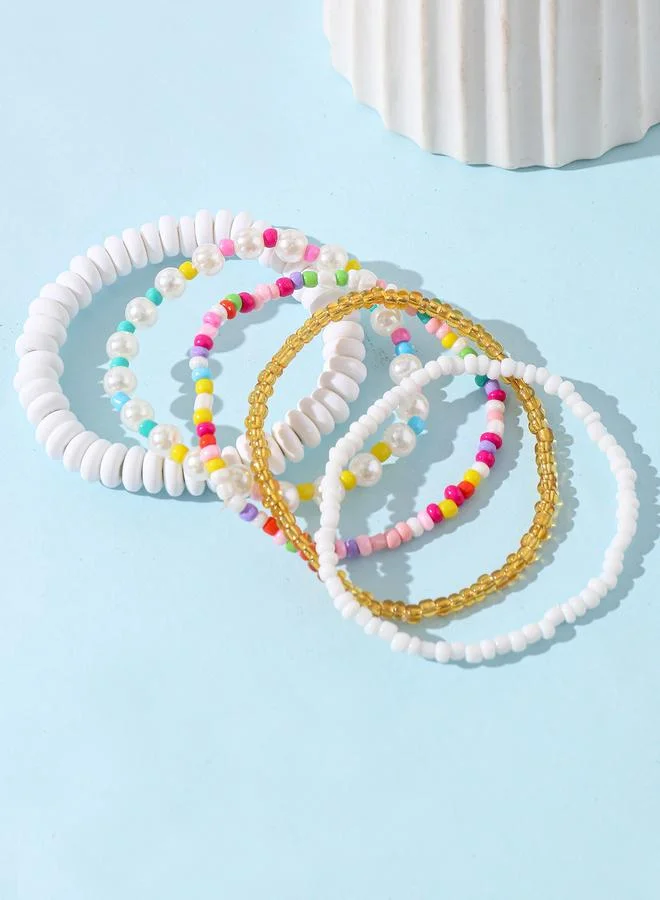 تايك تو Pack of 5 - Girls Multi-Color Beaded Bracelet