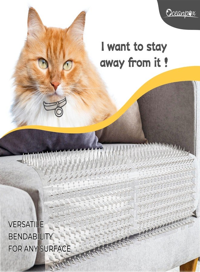 OCEANPAX Scat Mat for Cats 16 x 13 Inch, 12 Pack Cat Deterrent Mat Outdoor Indoor, Cat Spikes with 50 Stickers - Image 2