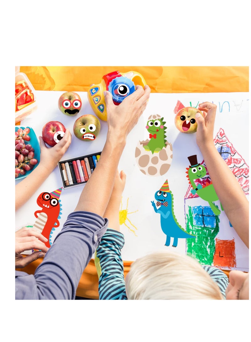 SYOSI 24 Sheets Make Your Own Stickers for Kids Toddlers,Make a Face Dinosaur Animal Stickers for Kids Cute Dino Birthday Party Favors for Boys Girls Ages 2 3 4 5 6 7 8 (Dinosaur 24 pcs) - Image 3