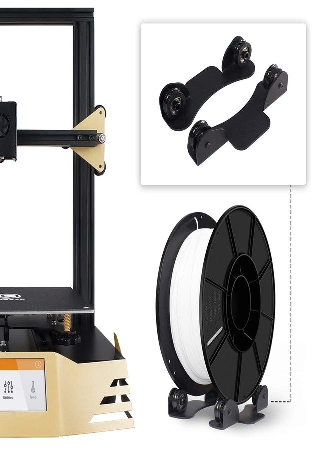 Iverntech 1 Set 3D Printer Filament Spool Holder, Sheet Metal Filament Mount Rack Spool Holder for PLA, ABS, Wood, TPU, Nylon, Flexible 3D Printing Materials - Image 5