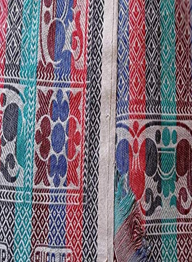 Gouri textiles SOLAPURI Cotton 290 TC Single Bed Full Size Chaddar Multi Color - Image 2