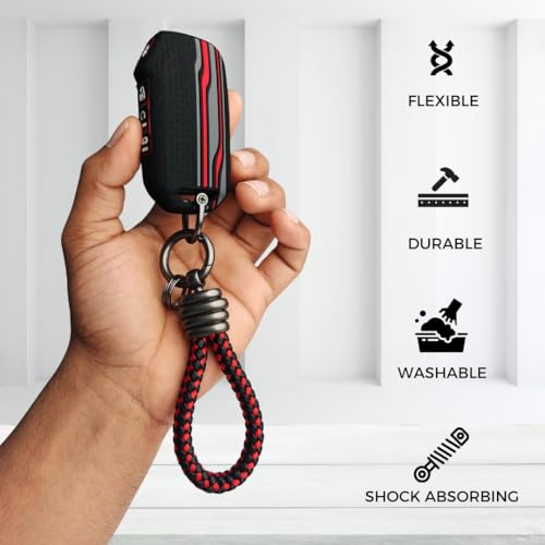 KEYCEPT Tristar Key Cover for Kia Seltos 2024 2023 Facelift HTX | Sonet Facelift | Carens X Line 4 Button Smart Key with Keychain. (Tristar K3) - Image 5