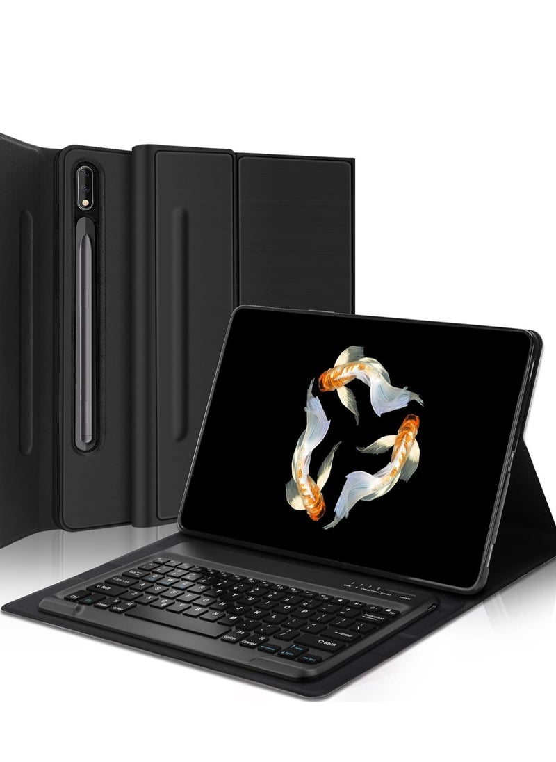 ELTRAZONE 2022 Samsung Galaxy Tab S9 Ultra / S8 Ultra Keyboard Protective Case | 14.6-Inch Slim Smart Cover with S Pen Holder | Multi-Function Bluetooth Keyboard for Galaxy Tab S9 Ultra | Stylish & Durable Black Protective Case - Image 1