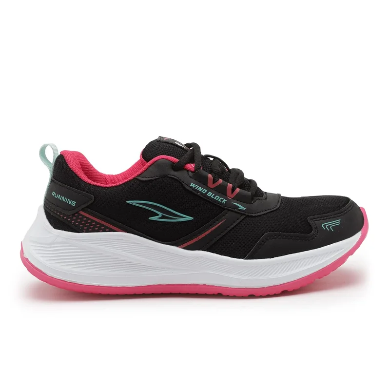 Asian Black Rani Pink Sports Sneakers for Girls