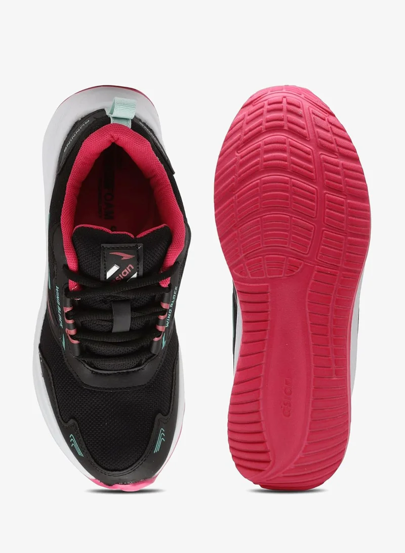 Asian  Black Rani Pink Sports Sneakers for Girls for Women | Best Price UAE