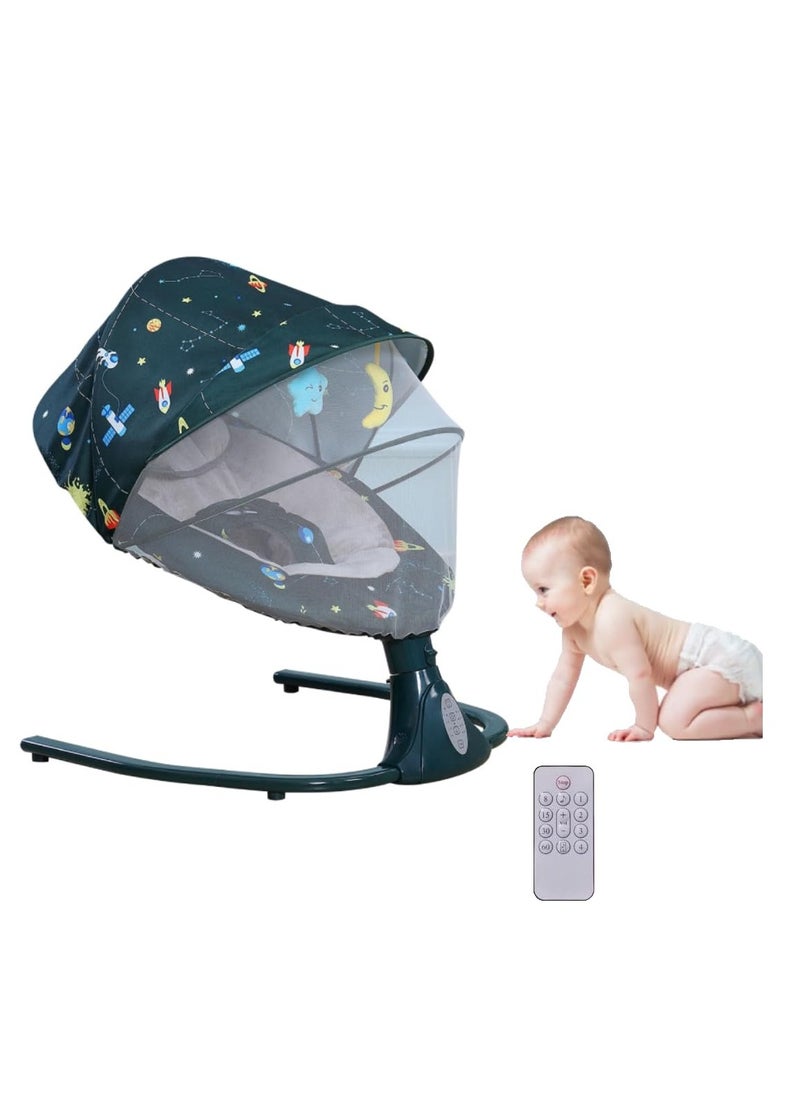 Generic - Baby Swings Rocker for Infants Portable Baby Swing Bouncer with 5 Rocking Speed 3 Seat Positions Adjustment 12 Preset Cradle Songs for Baby Boy Girl - Image 1
