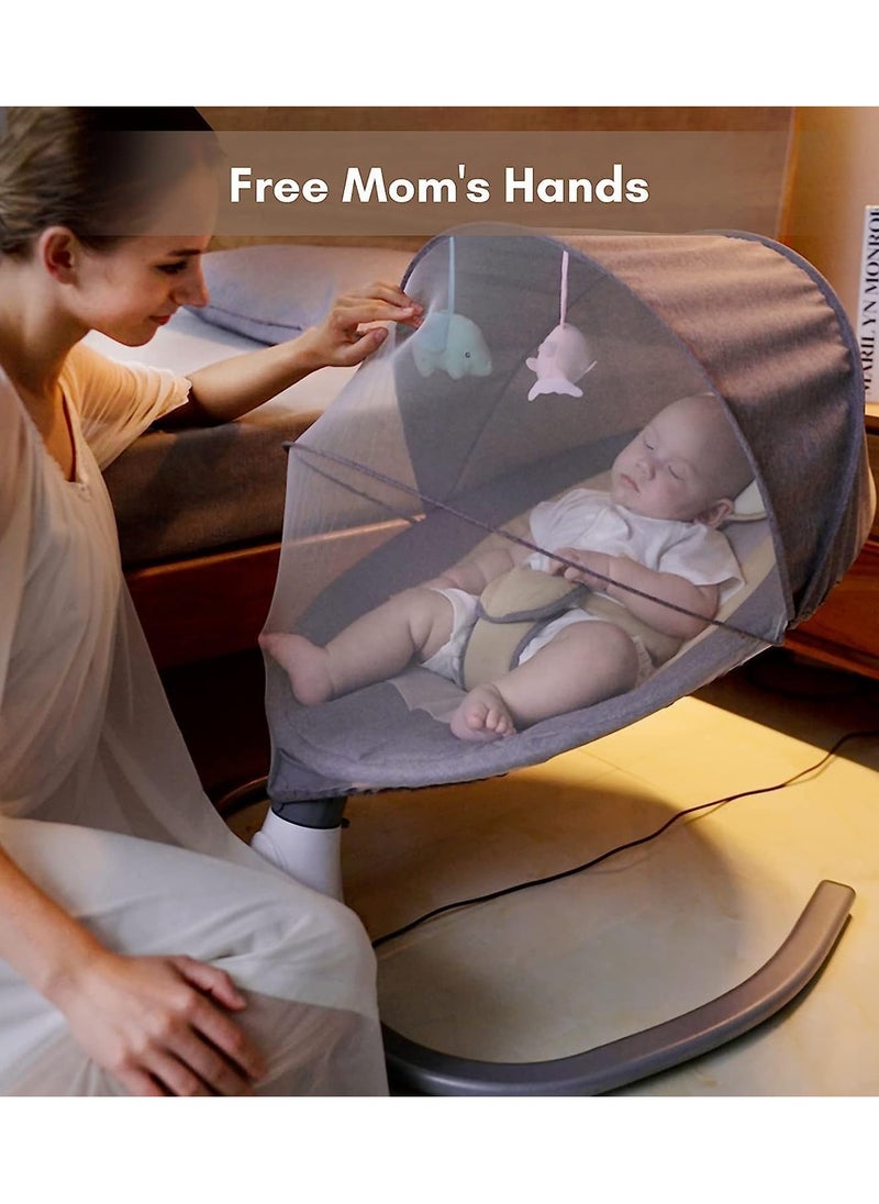 Generic - Baby Swings Rocker for Infants Portable Baby Swing Bouncer with 5 Rocking Speed 3 Seat Positions Adjustment 12 Preset Cradle Songs for Baby Boy Girl - Image 1