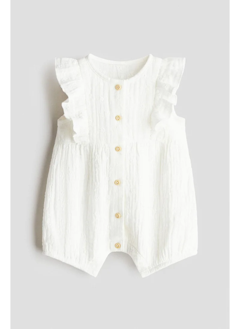 اتش اند ام Cotton muslin romper suit