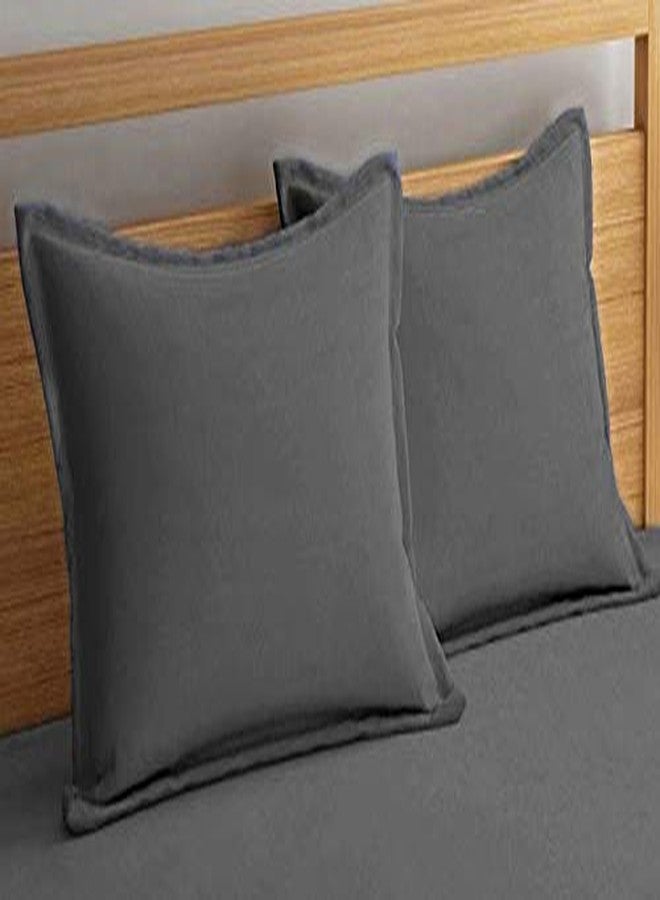 OPTRA - Basics Solid & Plain 300 Tc Microfiber Pillow Cover/Case, Size- (18 inch x 28 inch, Grey Slate) - Image 1