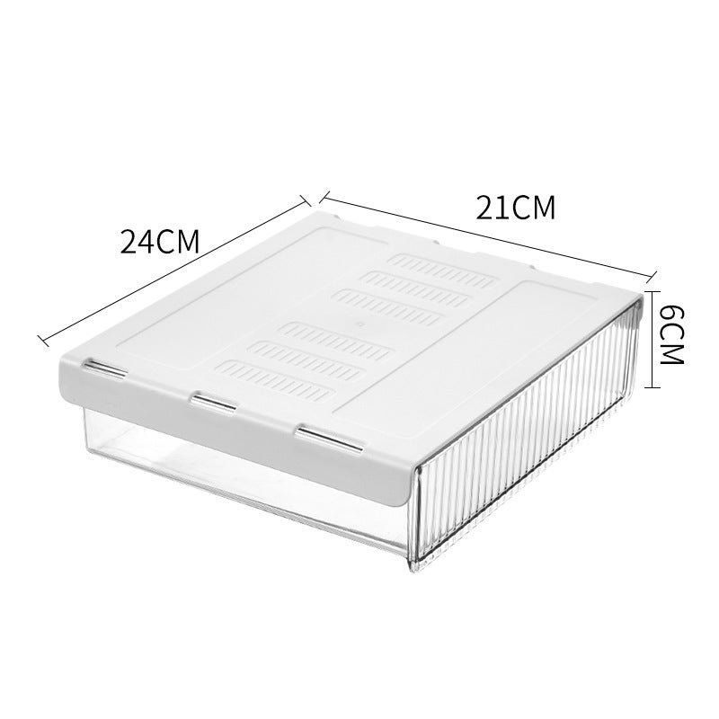 Under Desk Storage Drawer: Transparent Medium Size, ABS+PET 100% New Plastic - Durable Long-Lasting, Invisible Drawer Design for Home Office Organization - Image 1