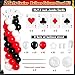 Charnoel 2 Sets Casino Theme Party Decoration Adjustable Poker Themed Balloon Column Stand Kit 8 Pcs Jumbo Poker Cards 129 Pcs Balloon Set for Las Vegas Game Night Birthday Party SuppliesRed Black and White - Image 4