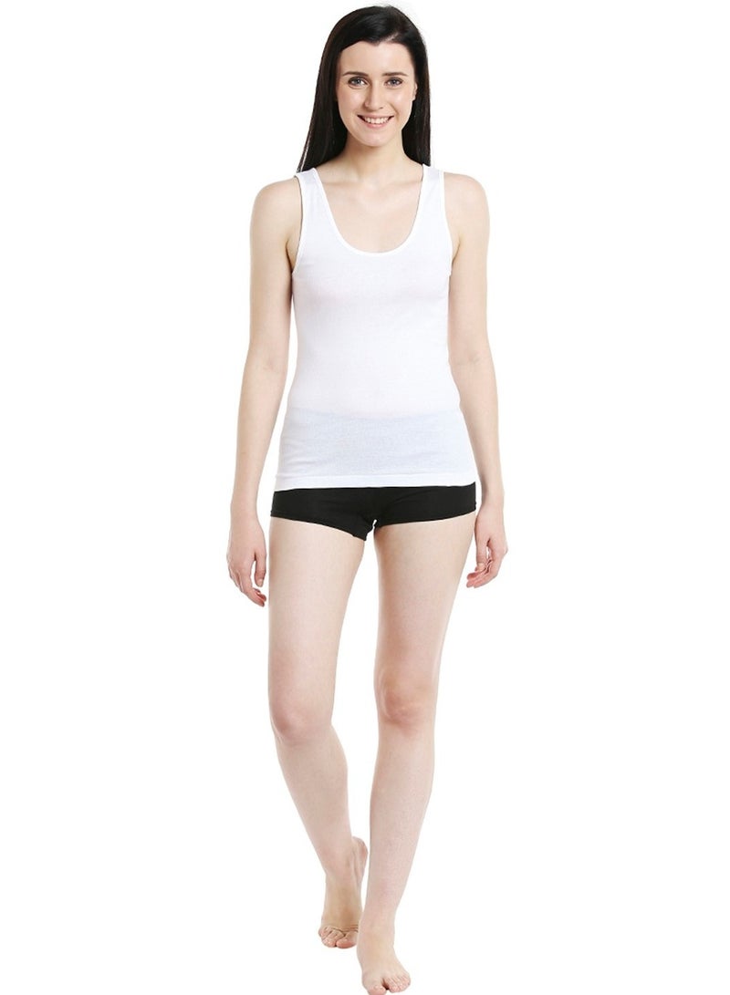 BYC WOMEN'S COTTON VEST (PACK OF 3) - WHITE  - Image 2