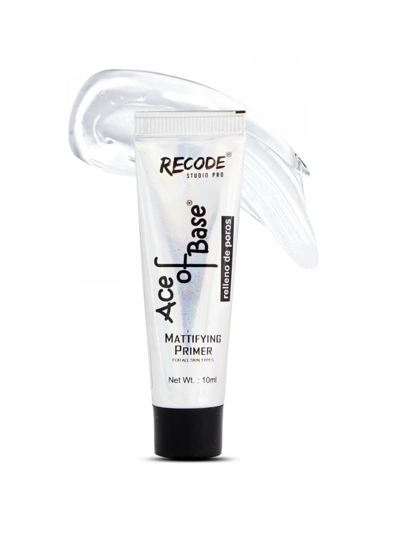 Recode Ace of Base Mattifying Primer Face Makeup 10ml Oily Dry Skin Blurs Fine Lines Wrinkles Pores - Image 1